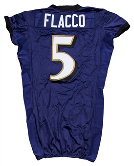 2010 Joe Flacco Game Used Baltimore Ravens Home Jersey